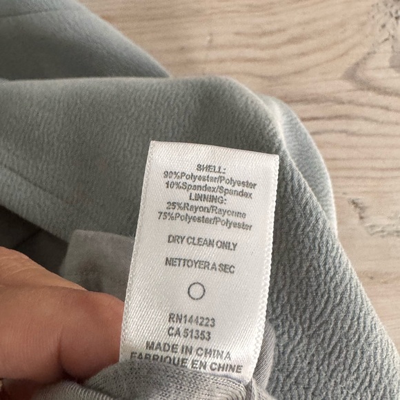 Elizabeth Crosby Blue Suede-Like Shift Dress, size S - Picture 3 of 4